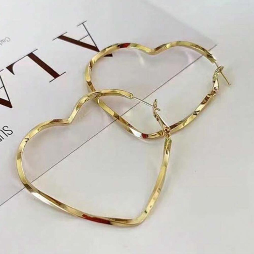 Heart Shaped Twist Design Earrings
